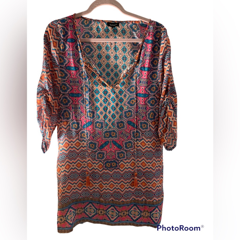 Tolani 100% silk Nisha tunic dress